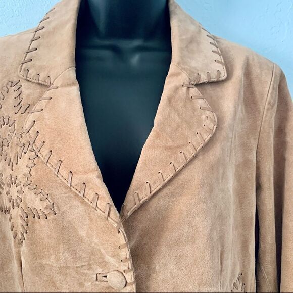 Coldwater Creek Tan Suede Jacket Size Large - Picture 2 of 15